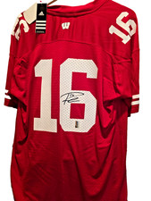 autographed Russel Wilson University of Wisconsin jersey
