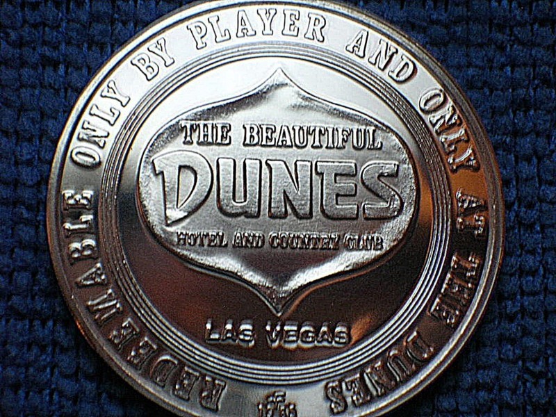 Franklin Mint 1965 Pure Silver Proof,  "The DUNES Hotel & Country Club" $1 Token