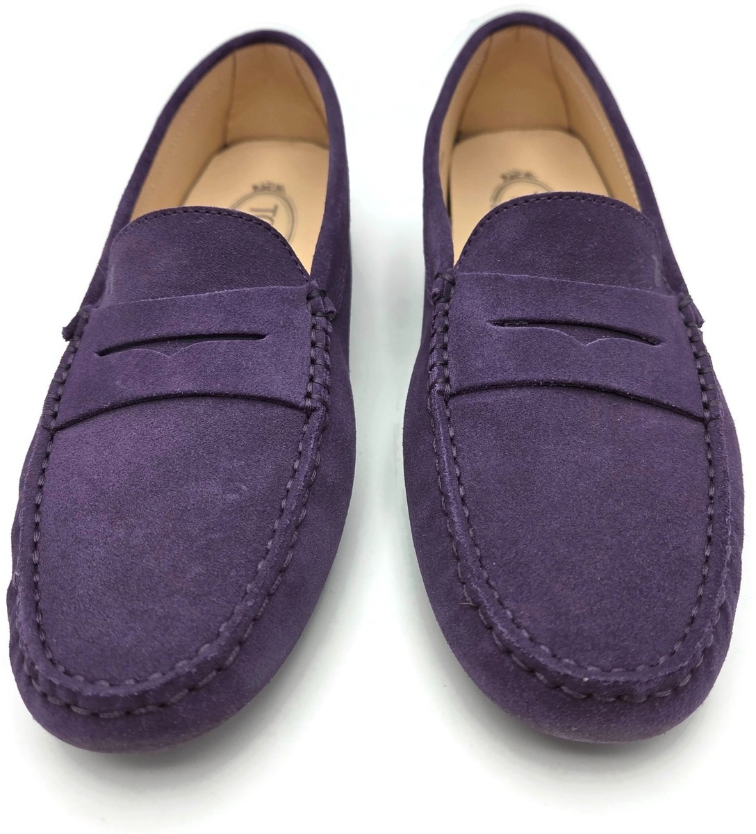Tod’s Gommino Purple Suede Driving Loafers Men’s 6.5 US 7.5 Moccasin Italy TOD main image 3