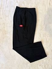 Dickies Women's Cargo Scrub Pants - Black Size Medium Petite 