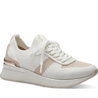 Leisure Trainers Wht Rose Gold Tamaris 1-23712-42 119