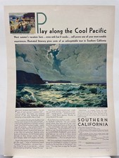 S&uuml;dkalifornien Verk&auml;ufe & DOLLAR STEAMSHIP LINE Doppel Sided 1930 Anzeigen