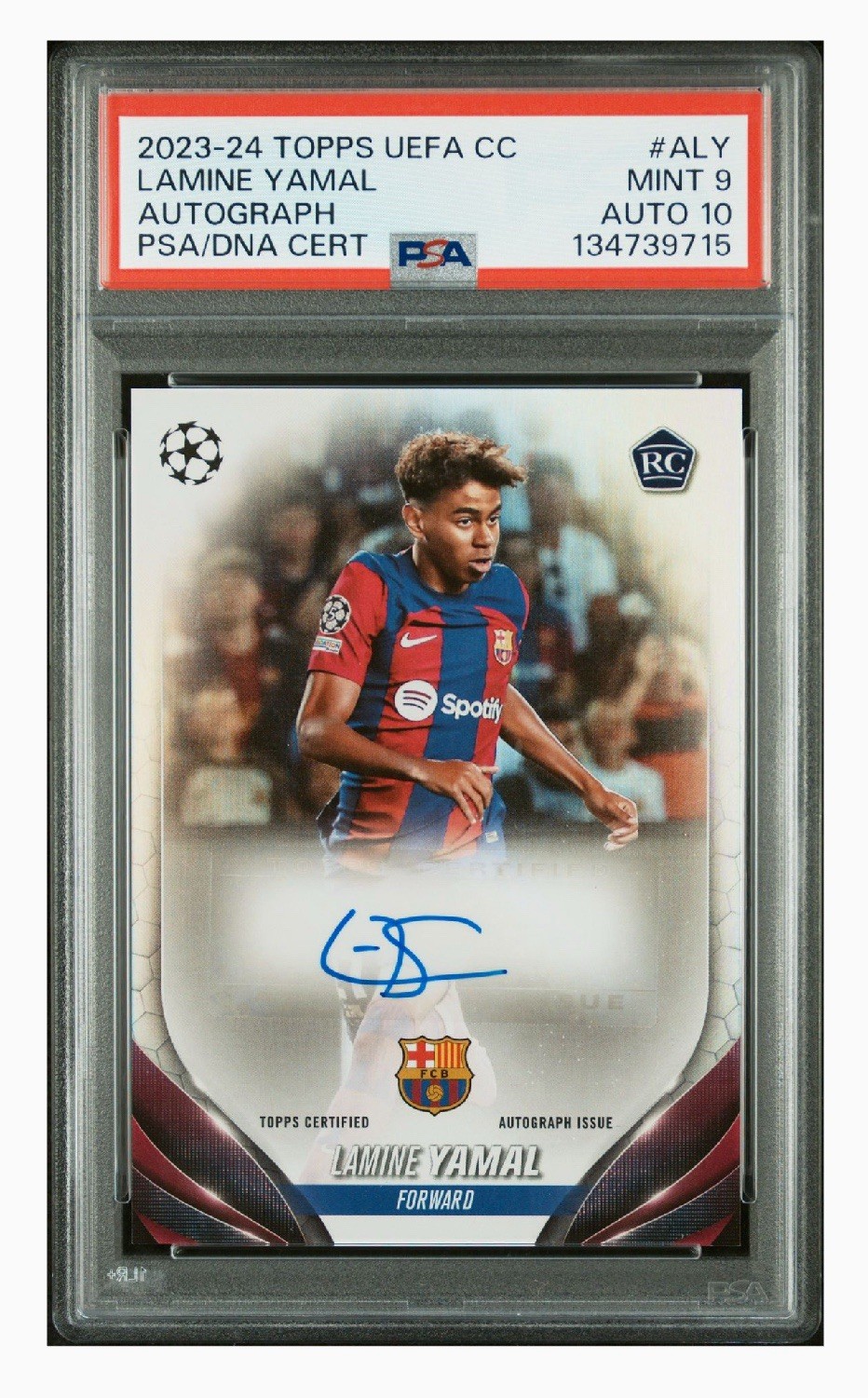 2023-24 Topps UEFA Club Competitions - Autographs Lamine Yamal #A-LY (AU, RC)