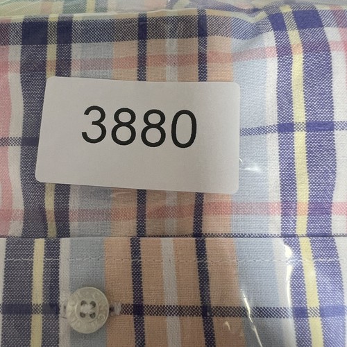 Cinch Shirt Mens Large Plaid Button Down Long Sleeve Peach Blue Western Rodeo - Picture 10 of 10