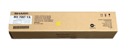 Sharp OEM MX-75NT Yellow Toner Cartridge for use in MX6420N 6500 6580 7040 7500