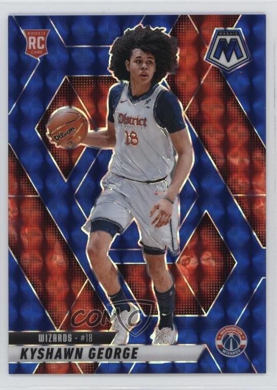 2024-25 Panini Mosaic Rookies Blue Mosaic Prizm 68/199 Kyshawn George #247 1co7