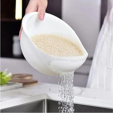 Rice Drain Basket Rice Filter Fruit and Vegetable Drain Sieve Kitchen