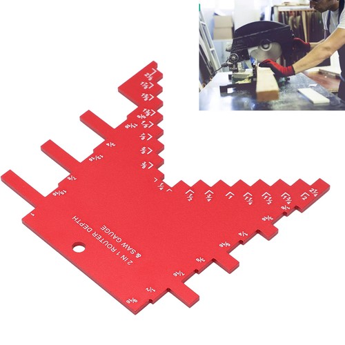 Step Depth Gauge 2 In 1 Accurate Markings Gauge For Router Table Saw Red - Picture 7 of 24