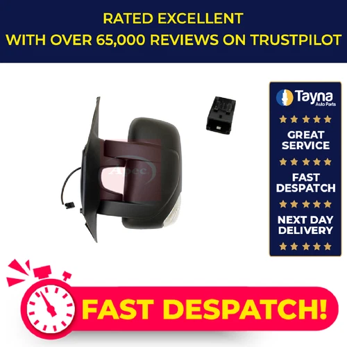 Door / Wing Mirror fits RENAULT MASTER Mk3 Left 2018 on N/S Passenger Side Apec