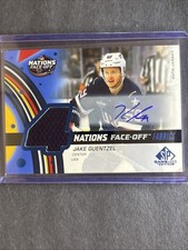 2025-26 Upper Deck SP Game Used Jake Guentzel 4 Nations Face Off Fabrics Auto
