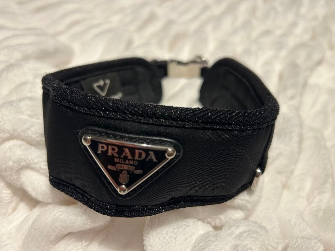 Prada Black Nylon Dog Collar Size M 40cm Mint J6 | eBay