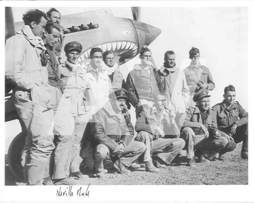 10x8 112 Sqn photo Kittyhawk signed WW2 RAF fighter ace NEVILLE DUKE DSO DFC