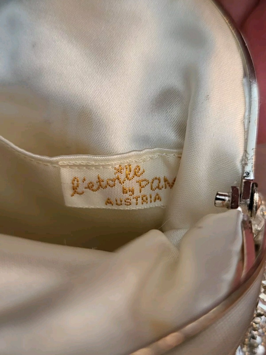 Sac De Soirée Vintage L’ETOILE By PAM Strass - Fabriqué En Autriche, Occasion Doré