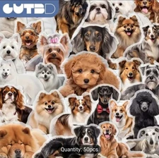 50 Cute Dog Puppy Stickers - corgi, shiba, labrador, retriever, husky, terrier