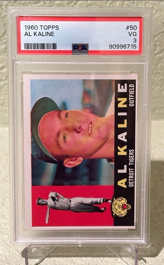 1960 Topps Al Kaline PSA VG 3 Card #50 MLB HOF Detroit Tigers