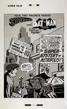 Production Art WORLD'S FINEST #84, page #1 splash, DICK SPRANG art, 11x17