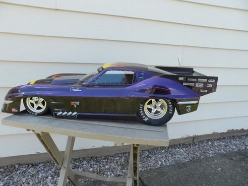 CUSTOM PAINTED RC BODY PROTOFORM 1963 STRING RAY CORVETTE THE NO PREP DRAGS NEW - Picture 3 of 7