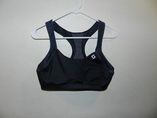 Moving Comfort Black Sports Bra - 38C Racerback Lightly Padded