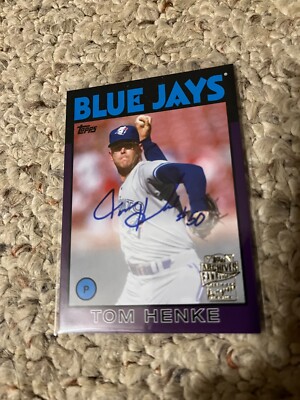 2020 Topps Archives Tom Henke Toronto Blue Jays  autograph card 130/150