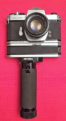 RARE ASAHI PENTAX MOTOR DRIVE UNIT w/SPOTMATIC MD & RARE f/2.2 55MM AUTOTAK LENS