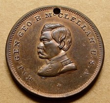 Civil War Dog Tag - GMcC 1864-12 - Gen McClellan First in Hearts of His Soldiers