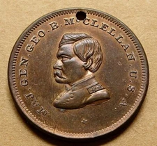Civil War Dog Tag - GMcC 1864-12 - Gen McClellan First in Hearts of His Soldiers