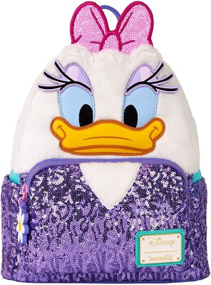 Loungefly Disney Daisy Duck Sequins Purple Bag Q NWT Make Offer