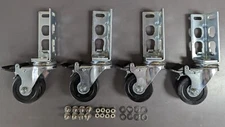 4pc Storage Rack Caster Wheels (for Boltless Self Locking Shelving Racks)1500lbs
