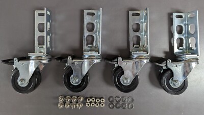 4pc Storage Rack Caster Wheels (for Boltless Self Locking Shelving ...