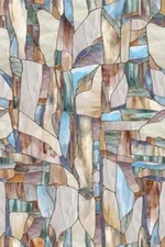 MESA Window Film Vinyl Multicolor Static Cling Stained Glass 24" x 36" FREE SHIP