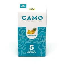 Camo Self Rolling Natural Tea Leaf Wraps - Pineapple (25packs) (125 wraps)