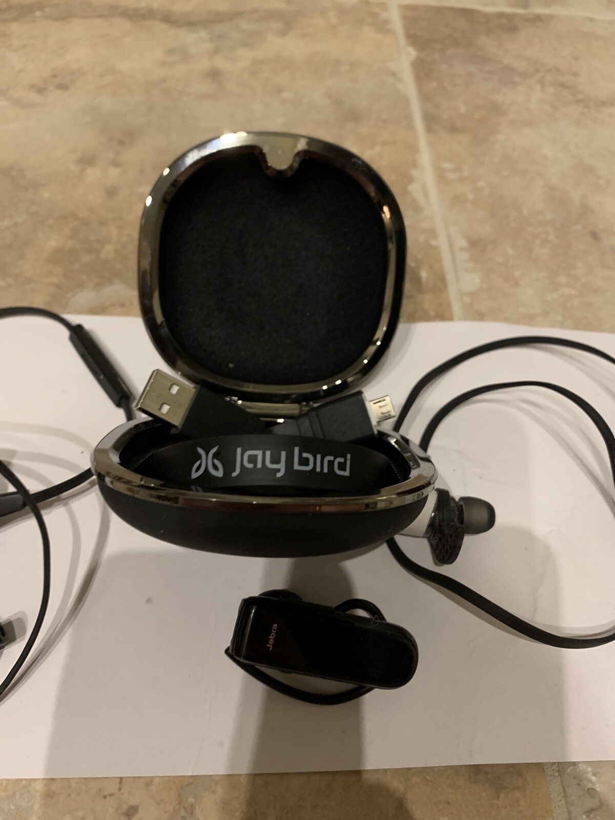 Jaybird Two Headsets Bluetooth  And Accessories. Two Clam Sh