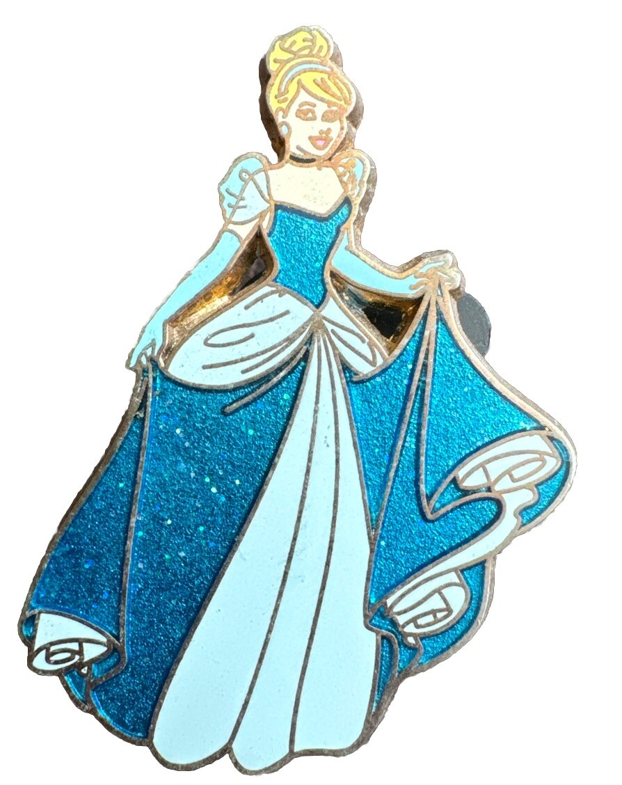 Disney Cinderella Princess Blue Glitter Dress 2012 Trading Pin 93362