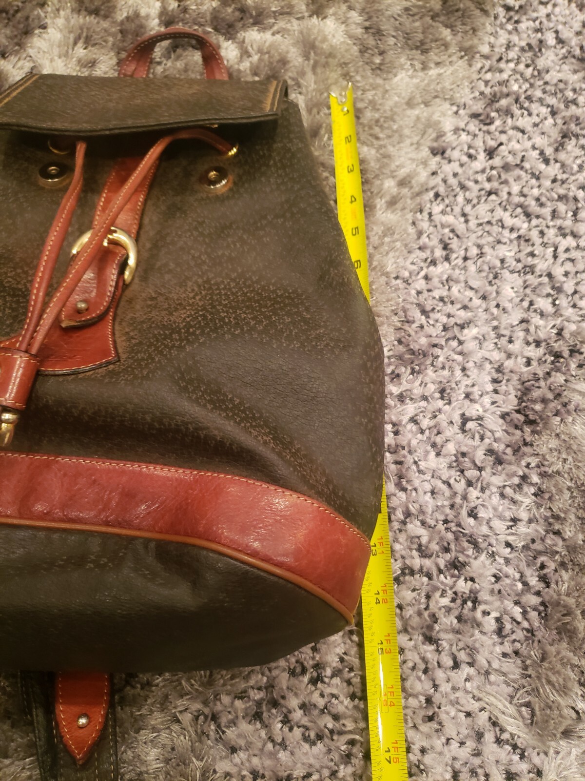 Texier Backpack Leather Brown Great Condition Vin… - image 10