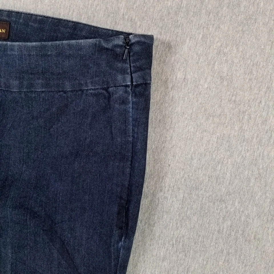 Jeans Dana Buchman tamanho 10 fenda lateral zíper leve elástico macio - Imagem 4 de 4