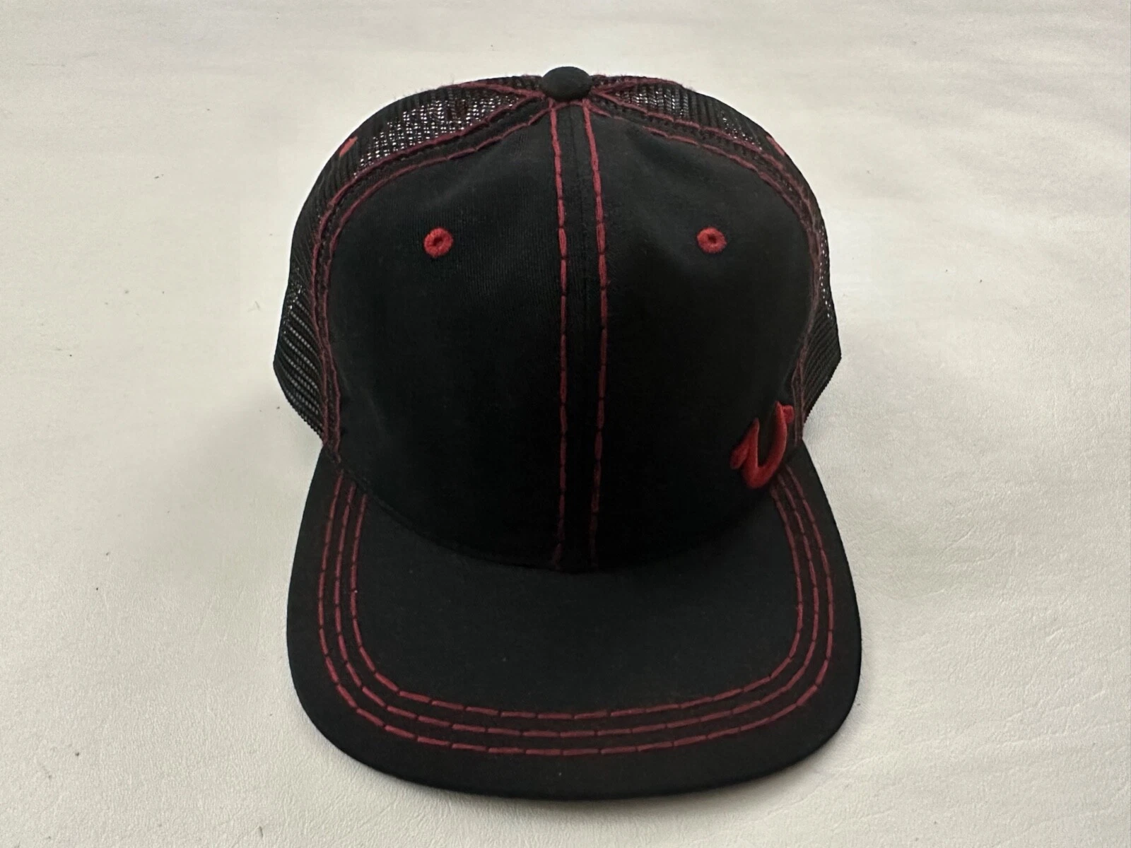 Casquette de camionneur adulte logo Supreme True Religion à bord plat noir taille unique