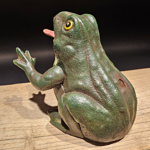 Antique Style Cast Iron Frog Mechanical Coin Bank - Picture 17 of 17