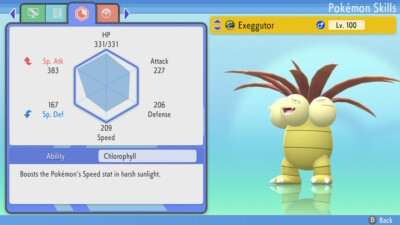 Pokemon Brilliant Diamond Shining Pearl BDSP - Shiny 6IV Max EV Exeggutor