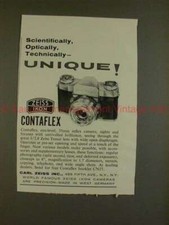 1958 Zeiss Ikon Contaflex Camera Ad - Optically Unique 