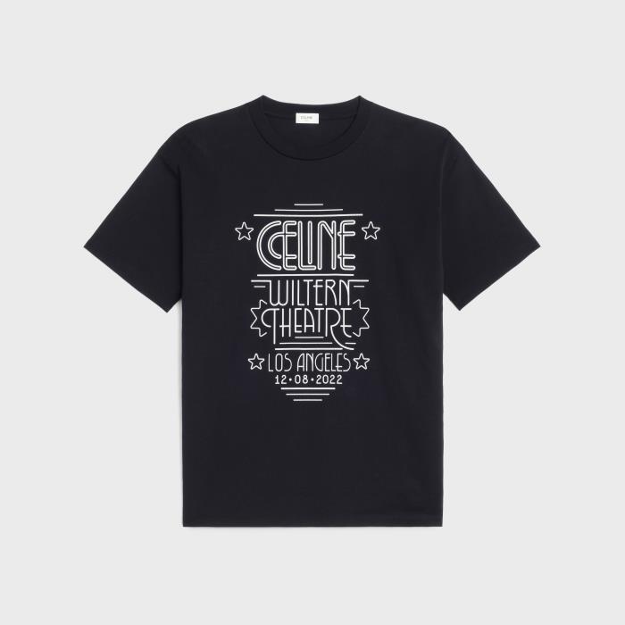CELINE Black/White 'CELINE WILTERN THEATRE' T-Shirt Size S | eBay