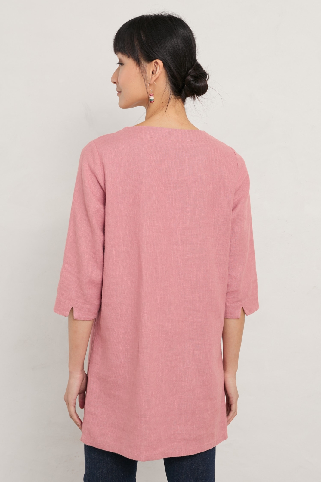 Seasalt Women's Tunic pink Plaster Studio Vneck Tunic Regular