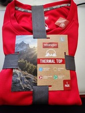 Wrangler Thermal Top Thermal Shirt Mens Size L Red