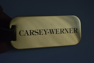 CARSEY-WERNER Luggage Briefcase Tag Brass Metal Excellent Conditions Circa 1990s
