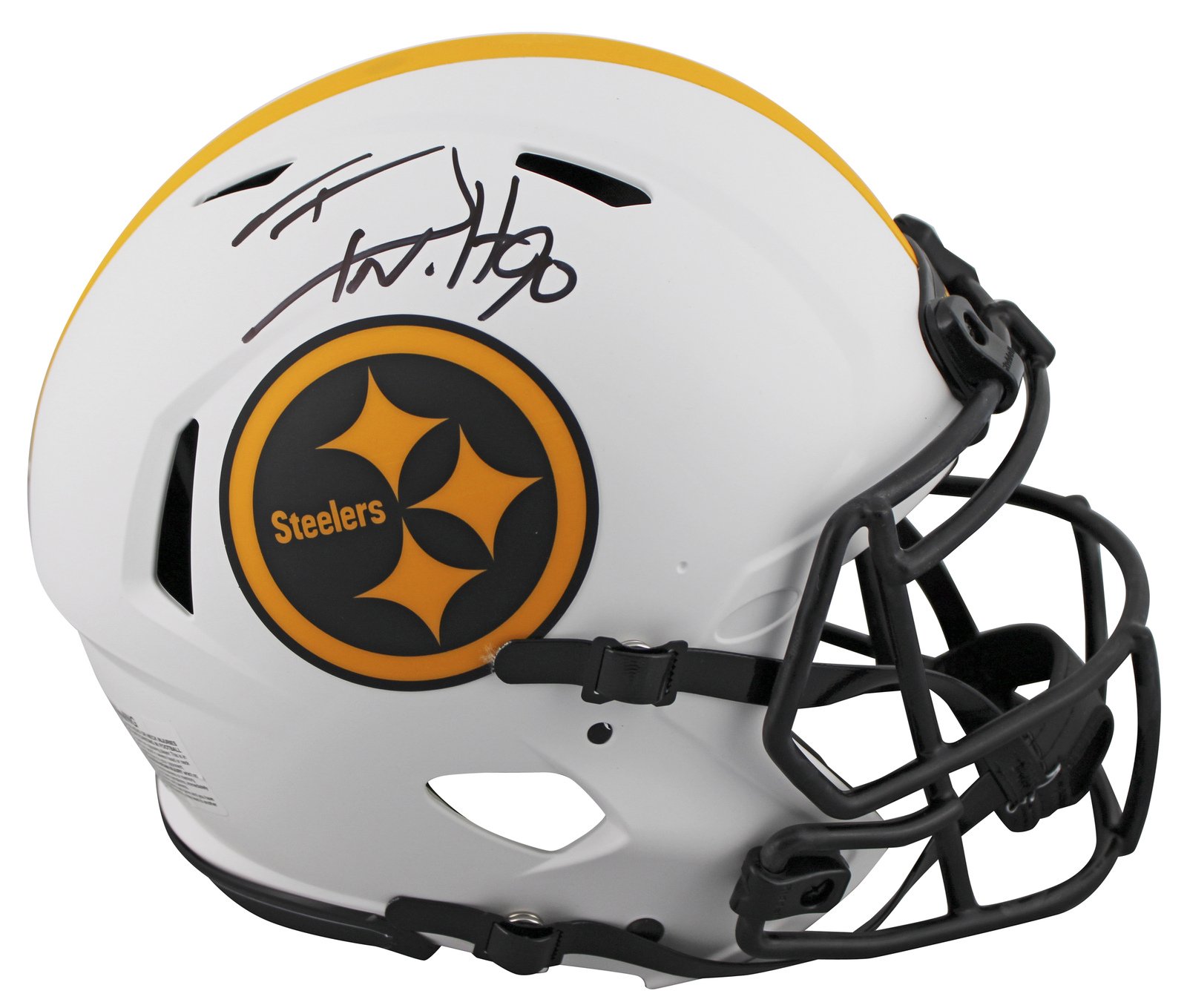 T.J. Watt Autographed Signed Pittsburgh Steelers Steelers Lunar Full Size Speed Proline Helmet BAS Witnessed 