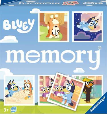 64 Karten Ravensburger Kinderspiel Kartenlegespiel Bluey 22646