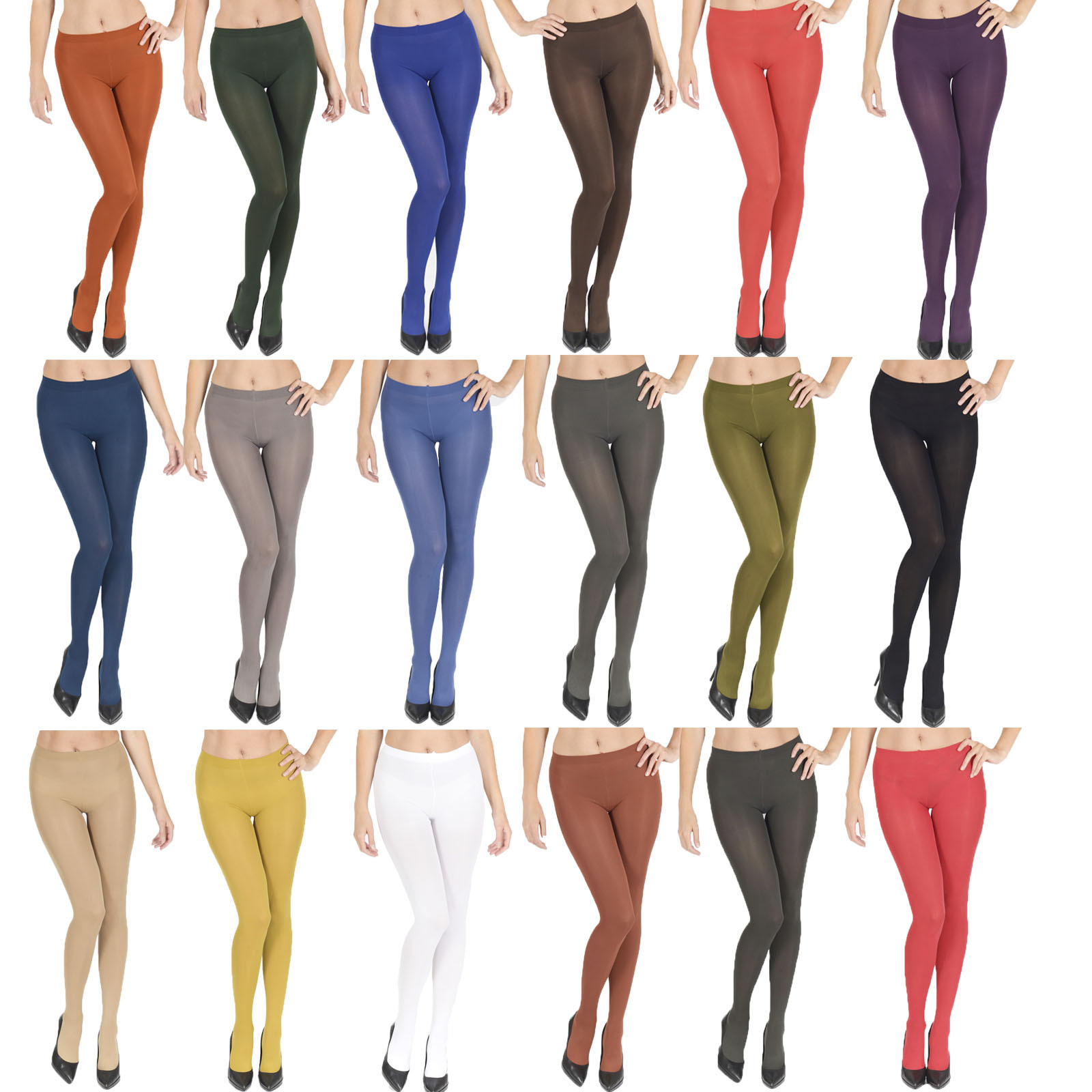 100 Denier Tights Women Ladies Opaque Extra Soft Sizes S M L XL 2XL 3XL