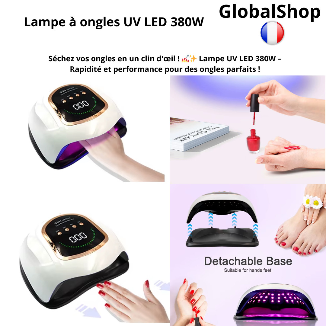 Lampe UV LED nail art 380W pour réussir son vernis semi-permanent