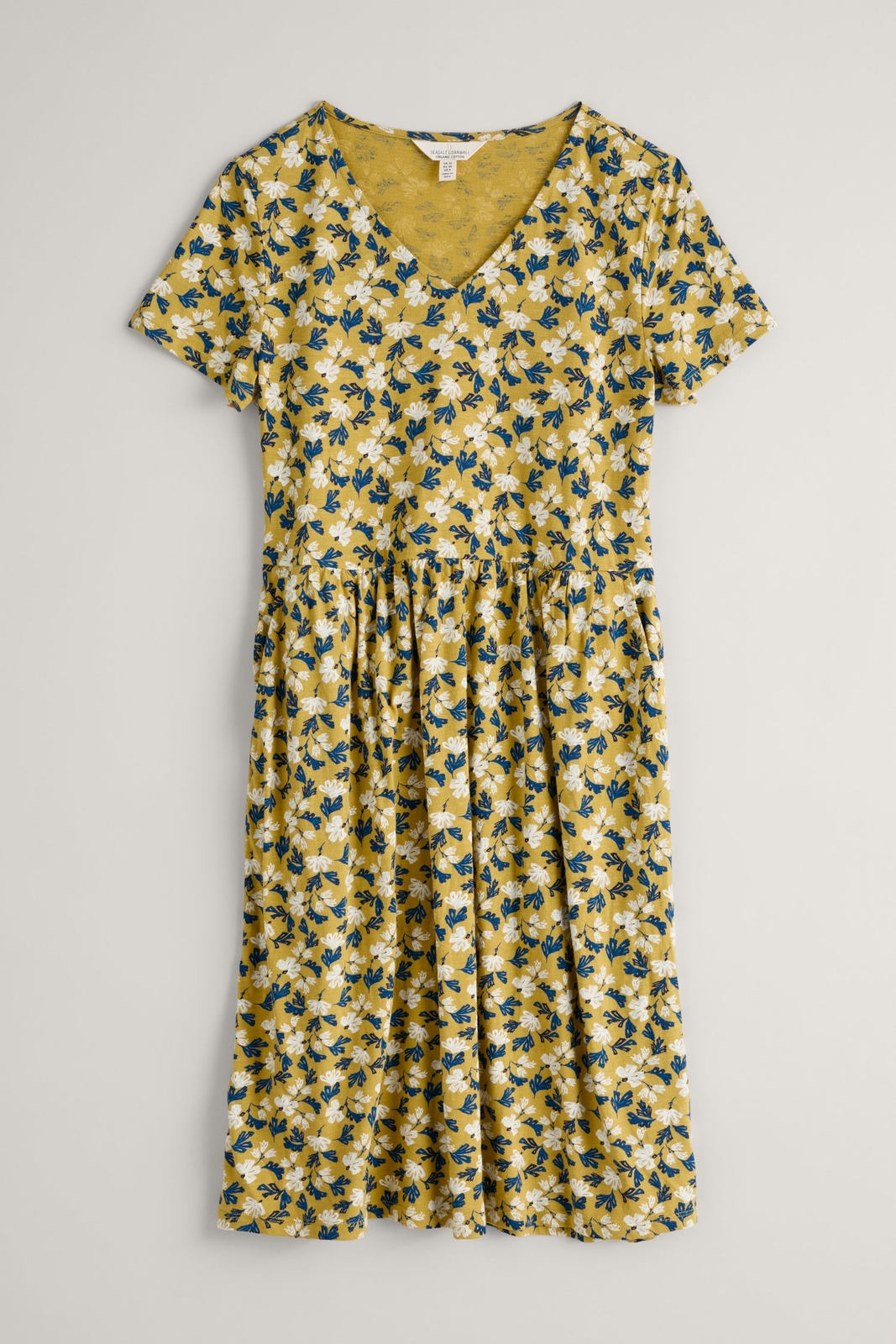 Seasalt Women's Dress yellow Brush Drawing Vneck Jersey Dress Tall Sea Pe eBay