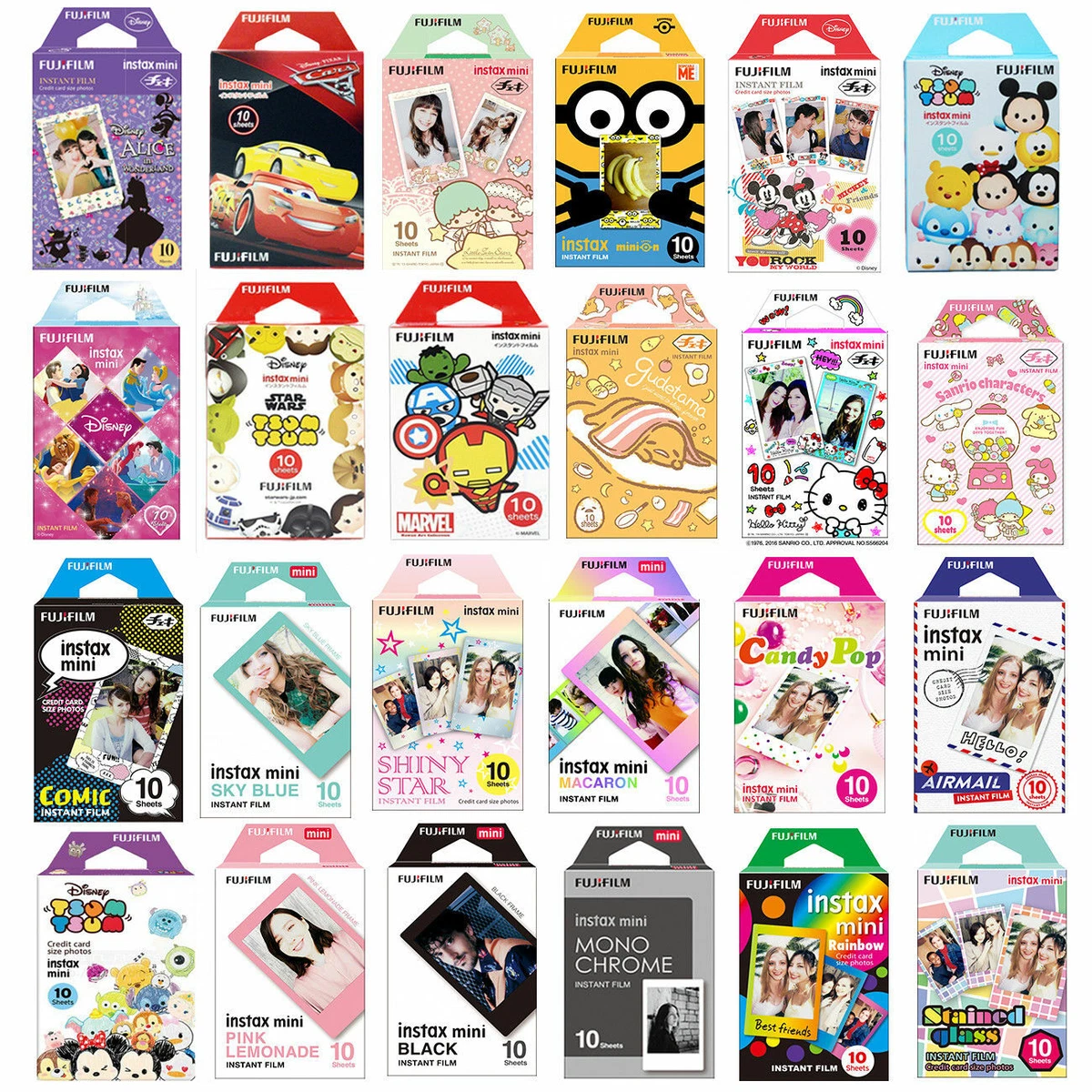 New Fujifilm Instax Mini Film Instax Mini 12 Spray Art Design Film For Fuji  Mini 11 8 9 7s 25 26 70 90 Instant Camera SP-1 SP-2