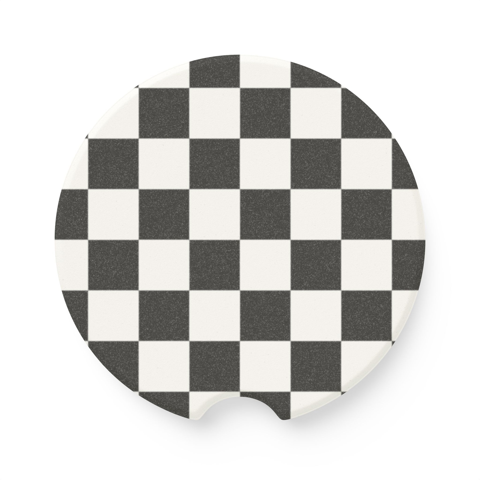 checker print Car Coaster